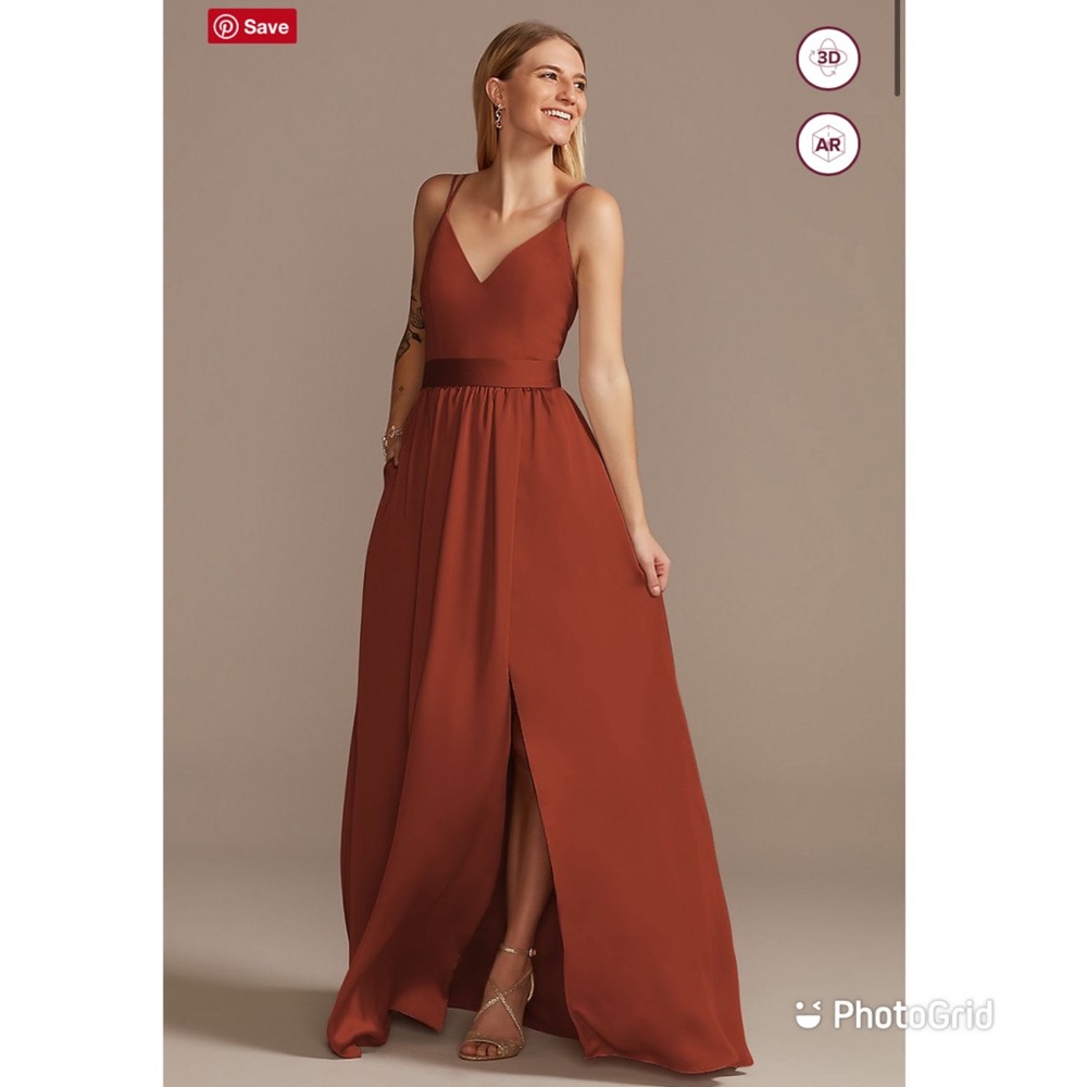 David Bridals Bridesmaid Dress Cinnamon SZ 24